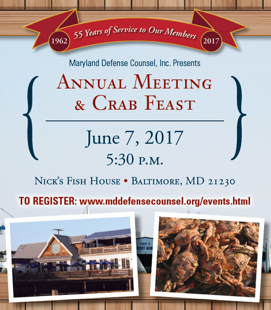 Annual Meeting and Crab Feast: June 7, 2017