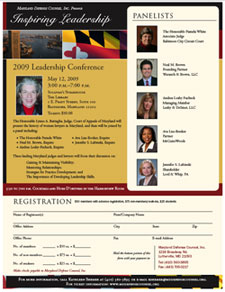 Click to download a Leadership Conference registration form and flyer.